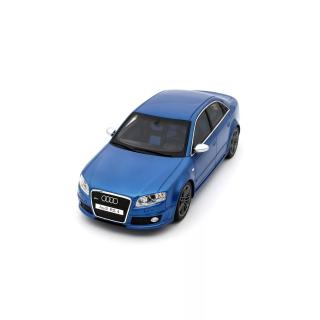 AUDI RS 4 B7 SEDAN SPRINT BLUE 2007 OttO mobile 1:18 Resinemodell (Türen, Motorhaube... nicht zu öffnen!)